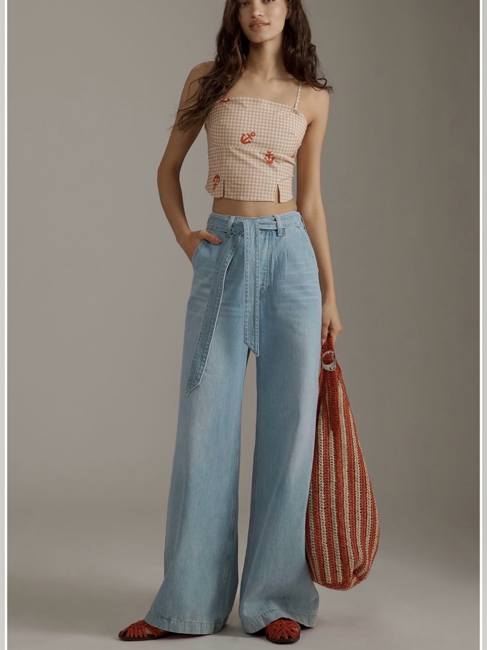 Scotch & Soda Light Blue The Wave High-Rise Wide Leg